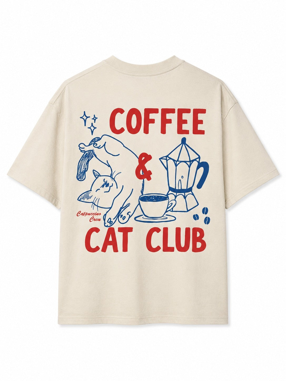 Coffe & Cat Club Oversize T-Shirt